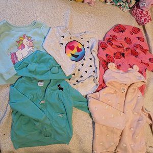 Set of 5 Long Sleeve Jackets/Hoodies  12m
